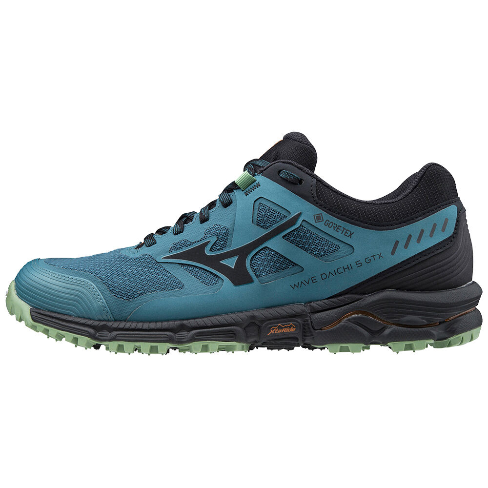 Zapatillas Trail Running Mizuno Wave Daichi 5 GTX Hombre Azules/Verde Comprar JPLF-82345